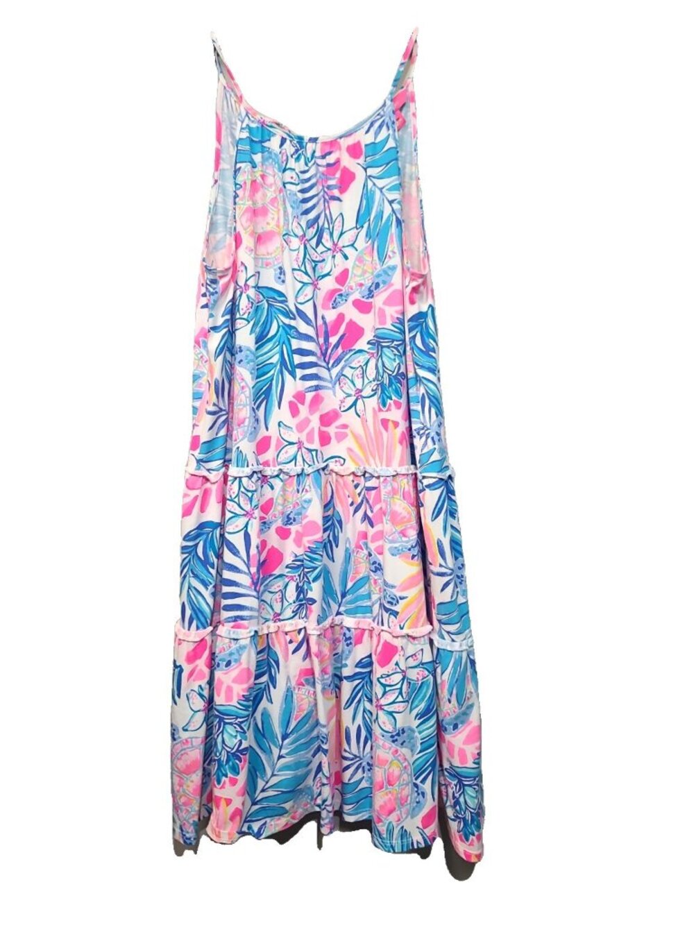 Lilly Pulitzer Evalyn Tiered Swing Dress S Pink EUC